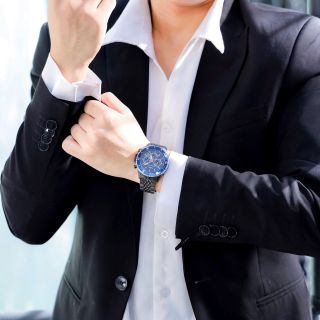 MICHA KORS 𝐌𝐊 𝐁𝐚𝐲𝐯𝐢𝐥𝐥𝐞 𝐂𝐡𝐫𝐨𝐧𝐨𝐠𝐫𝐚𝐩𝐡 𝐐𝐮𝐚𝐫𝐭𝐳 𝐁𝐥𝐚𝐜𝐤 𝐃𝐢𝐚𝐥 𝐌𝐊𝟖𝟖𝟕𝟐 𝐌𝐊𝟖𝟕𝟐𝟔