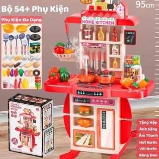 Đồ Chơi Nhà Bếp CỠ LỚN 90cm Cho Bé - Mô Phỏng Nấu Ăn Chân Thật, Hơi Nước Thật