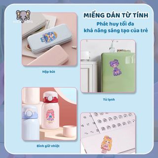 Đồ Chơi Xếp Hình Công Chúa Cho Bé, Búp Bê Từ Tính Thay Trang Phục Quần Áo Công Chúa
