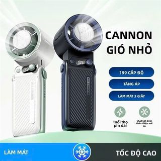 Quạt mini cầm tay 199 cấp độ gió có sò lạnh siêu mát
