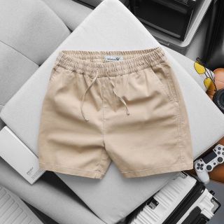 Quần Short Nam Kaki Dày Cạp Chun Form Suông Dáng Trên Gối Vải Mềm Mại