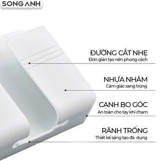 Giá Đỡ Kẹp Điện Thoại Treo Dán Tường Cho Smartphone, Remote Điều Khiển Máy Lạnh - SONGANH