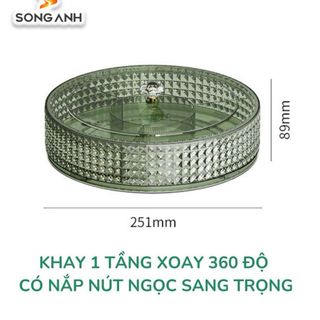 Khay Đựng Mứt Tết Kim Cương Cao Cấp Sang Trọng Hiện Đại