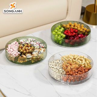 Khay Đựng Mứt Tết Kim Cương Cao Cấp Sang Trọng Hiện Đại