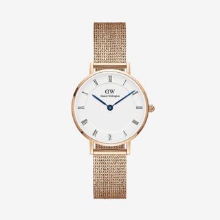 ĐỒNG HỒ NỮ CAO CẤP DANIEL W PETITE ROMAN MELROSE DÂY LƯỚI MẶT TRÒN FULLBOX