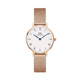 ĐỒNG HỒ NỮ CAO CẤP DANIEL W PETITE ROMAN MELROSE DÂY LƯỚI MẶT TRÒN FULLBOX
