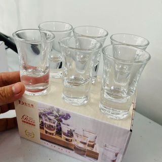 BỘ 6 LY THỦY TINH UỐNG RƯỢU 20ML JX5030