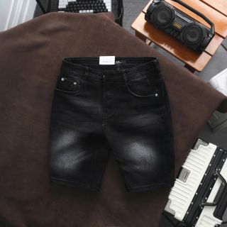 Short Jean Nam, Ngang Gối May Rách, Quần Sọt Jean Nam Rách Nhẹ, Form Slim, Size 28-32