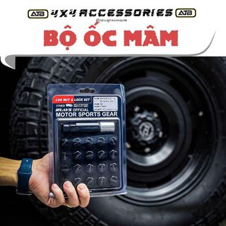 Bộ Ốc Rays Cho Xe Ô Tô, Combo Ốc Mâm Xe M12xP1.5 5H 17 Hex Phù Hợp Cho Các Dòng Xe Tặng Kèm Khóa Đai Ốc