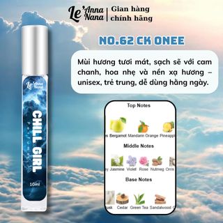 No.62 CK-Oneee Chill Guy - Nước hoa nam 3ml-30ml siêu hot hit - Nam tính - Tarohoko