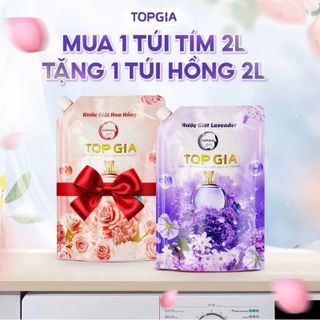 SET 2 TÚI NƯỚC GIẶT XẢ TOP GIA HƯƠNG NƯỚC HOA 2L
