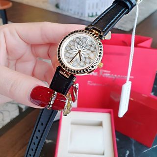 ĐỒNG HỒ NỮ SIÊU CẤP XALVATORE DÂY DA VIỀN HỘT 4 MÀU