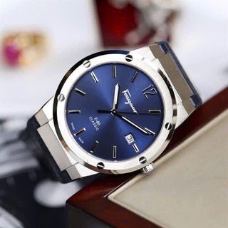 XẢ KHO ĐỒNG HỒ NAM SIÊU CẤP XALVATORE F80 DA XANH DƯƠNG MÁY