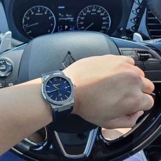 XẢ KHO ĐỒNG HỒ NAM SIÊU CẤP XALVATORE F80 DA XANH DƯƠNG MÁY