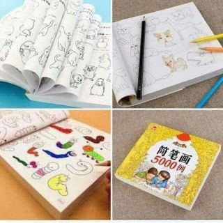 SÁCH TÔ MÀU 5000 HÌNH KÈM HỘP MÀU