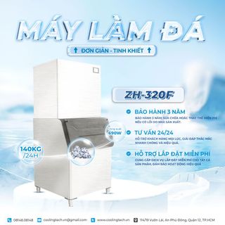 Máy làm đá viên 140kg – ZH320F – Máy có sẵn, lắp đặt tận nơi