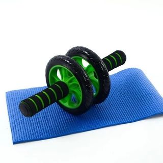 Con lăn tập bụng 2 bánh nhựa ABS chịu lực tốt, bánh xe bọc chất liệu PVC tăng độ ma sát và bám sàn - SP031
