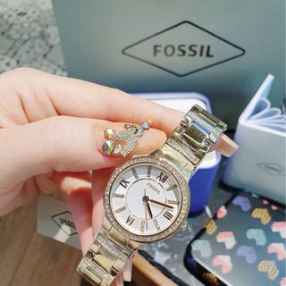 XẢ KHO MÙA HÈ ĐỒNG HỒ NỮ CAO CẤP FOXSIL VIRGINIA MẶT TRÒN MINI VIỀN HỘT