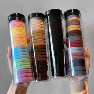 Hộp 20 chun buộc tóc sợi to nhiều màu