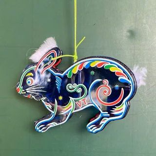 Đèn lồng trung thu giấy kiếng kính truyền thống hình con vật 3D mini ngộ nghĩnh làm từ giấy đỏ lung linh khung nhựa bền