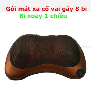 Gối massage cổ vai gáy 8 bi 1 chiều