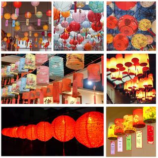Đèn lồng giấy Trung Thu hình con vật ngộ nghĩnh-hình trụ màu sắc sặc sỡ