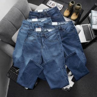 Quần Jean Nam Slim Fit Co Giãn, Dày Dặn, Wash Mềm Mịn Size 29/36, 55-90kg, Ống 15cm