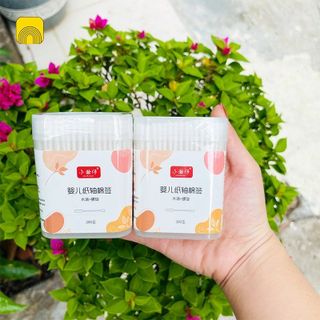 Hộp 200 chiếc tăm bông VỎ MÀU CAM