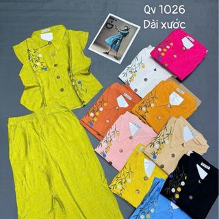 Sét bộ tơ xước thêu hình