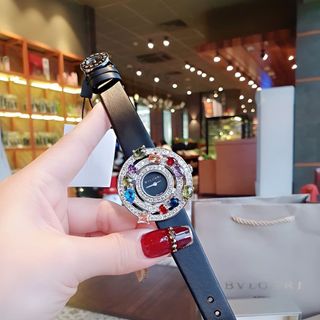 ĐỒNG HỒ NỮ CAO CẤP PVL DÂY DA VIỀN ĐÁ