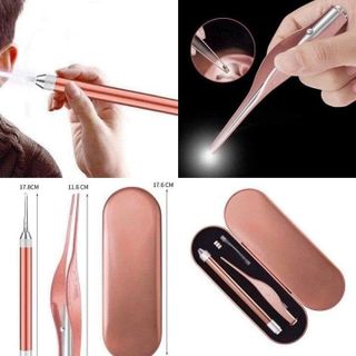 Dụng cụ lấy ráy tai có đèn inox