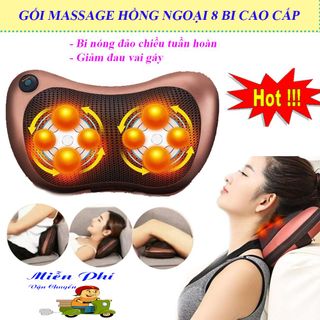 Gối massage cổ vai gáy 8 Bi ĐẢO CHIỀU
