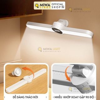 đèn học để bàn tích điện gắn tường, bàn học  cảm ứng, hẹn giờ tắt đèn, đồng hồ cảm ứng