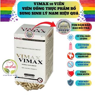 Vimax 10 Viên Uy Tín Trên Toàn Thế Giới - Thực Phẩm Bổ Sung Tăng Cường Sinh Lý, Tăng Kích Thước Dương Vật Cho Nam