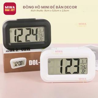 đồng hồ báo thức đèn led hẹn giờ trang trí bàn học