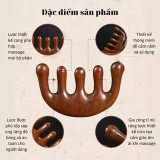 Lược Massage Gỗ Đàn hương
