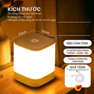 đèn cảm ứng điều khiển từ xa hình nấm, có đồng hồ , điều chỉnh 3 chế độ ánh sáng