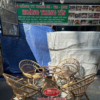 Ghế thư giãn nhựa giả mây ghế cánh hoa