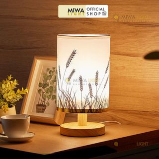 đèn ngủ để bàn decor hình  trụ