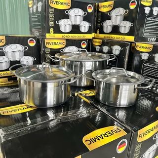 Bộ 3 Nồi Inox Cao Cấp