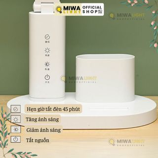 đèn học cảm ứng cao cấp, điều chỉnh ánh sáng,, hẹn giờ tắt đèn, tích điện
