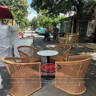 Ghế thúng nhựa giả mây cao cấp ngoài trời trực tiếp sản xuất tại Sài Gòn