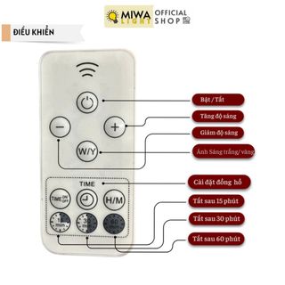 đèn ngủ điều khiển từ xa hình ấm tích 3 chế độ ánh sáng tích điện