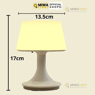 đèn ngủ để bàn hình nấm tích điện 3 chế độ ánh sáng, điều khiển từ xa, hẹn giờ tắt đèn