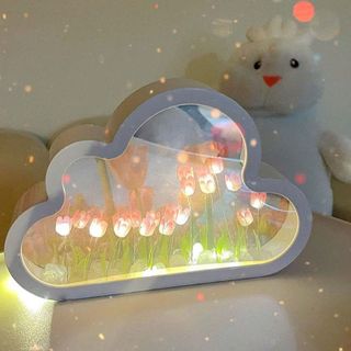 ĐÈN NGỦ HOA TULIP KÈM GƯƠNG TRANG ĐIỂM