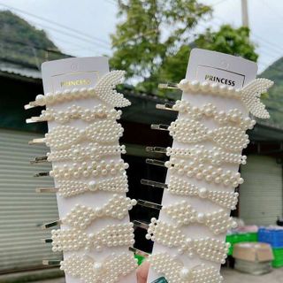 Set 10 kẹp tóc ngọc trai