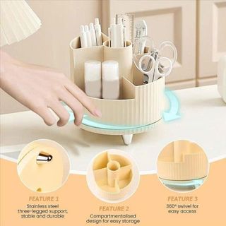 KỆ TRANG ĐIỂM ĐỂ BÀN XOAY 360 ĐỘ