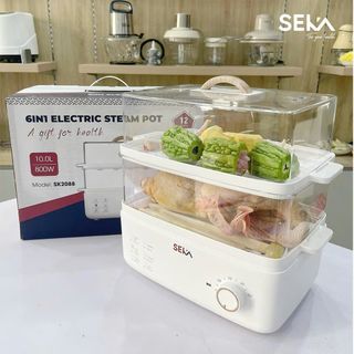 NỒI HẤP ĐIỆN 2 TẦNG 6in1 SEKA SK6610 CAO CẤP