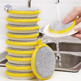 Miếng bọt biển rửa chén 2 mặt có quai treo