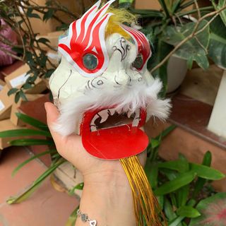 Đầu lân mini trang trí mâm cỗ trung thu nhiều màu